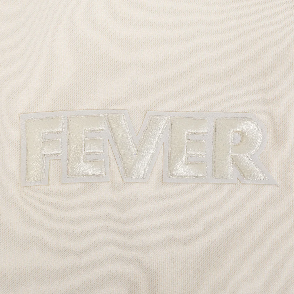 WNBA INDIANA FEVER NEUTRAL MEN'S DROP SHOULDER FLEECE PULLOVER HOODIE (EGGSHELL) - Image 7