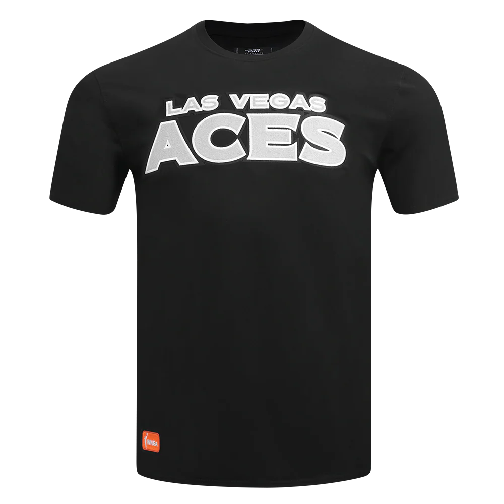 WNBA LAS VEGAS ACES A'JA WILSON #22 CLASSIC PLAYER NAME AND NUMBER MEN'S SINGLE JERSEY TEE (BLACK) - Image 3