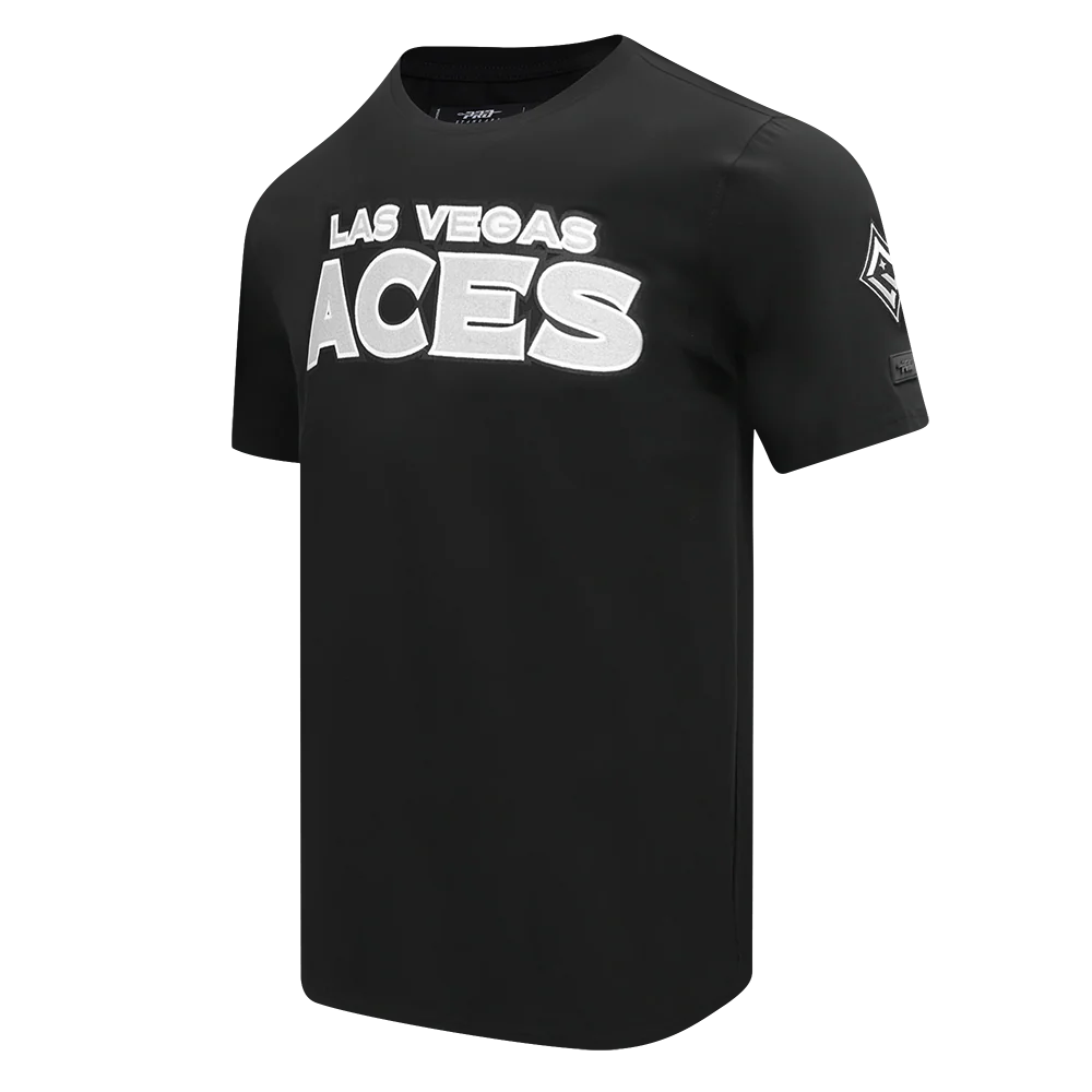 WNBA LAS VEGAS ACES A'JA WILSON #22 CLASSIC PLAYER NAME AND NUMBER MEN'S SINGLE JERSEY TEE (BLACK) - Image 4