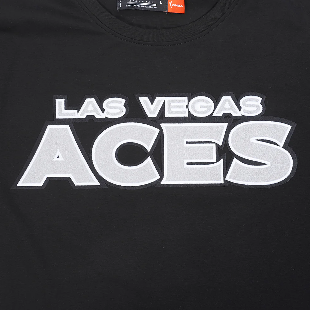 WNBA LAS VEGAS ACES A'JA WILSON #22 CLASSIC PLAYER NAME AND NUMBER MEN'S SINGLE JERSEY TEE (BLACK) - Image 8