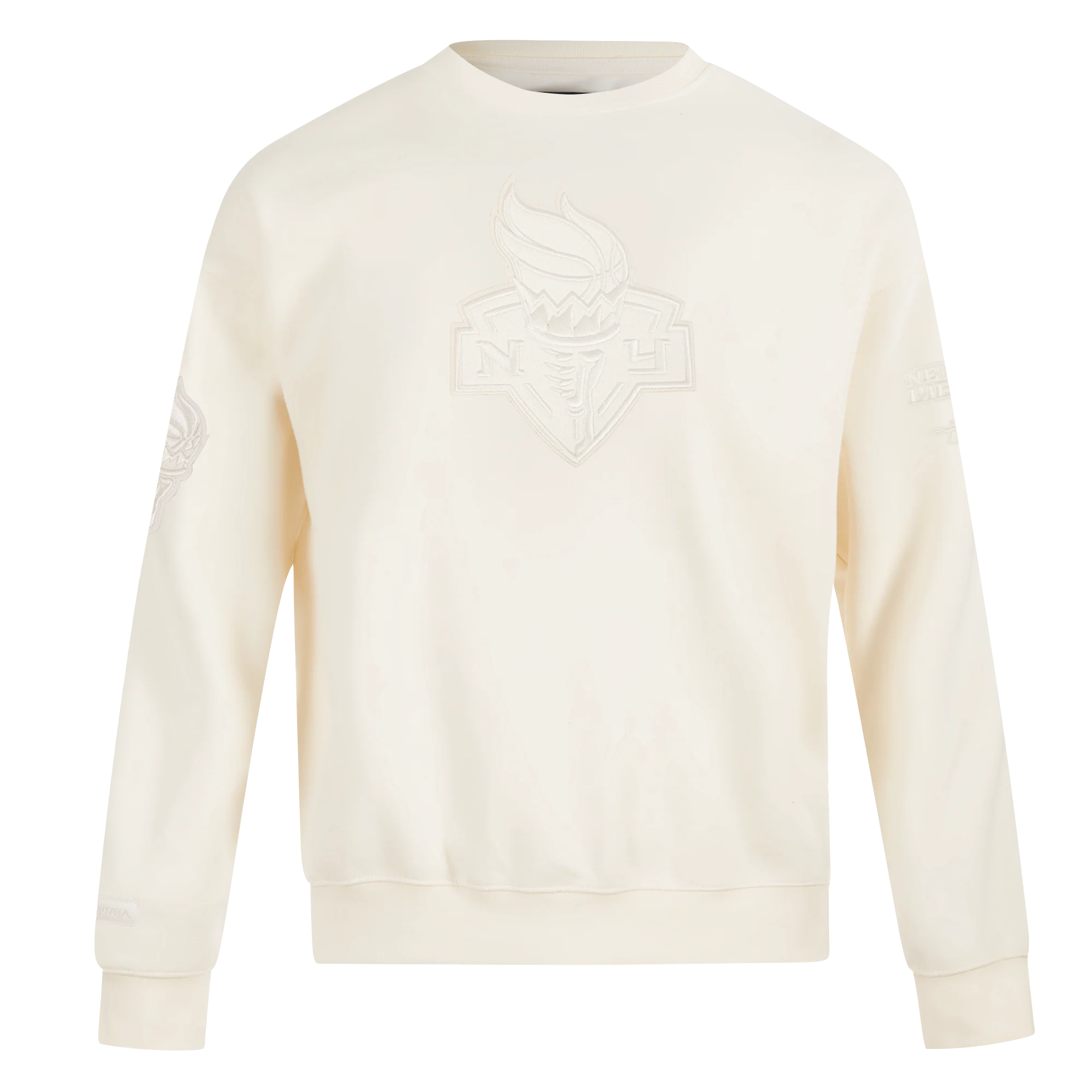 WNBA NEW YORK LIBERTY NEUTRAL MEN'S DROP SHOULDER FLC CREWNECK (EGGSHELL) - Image 3