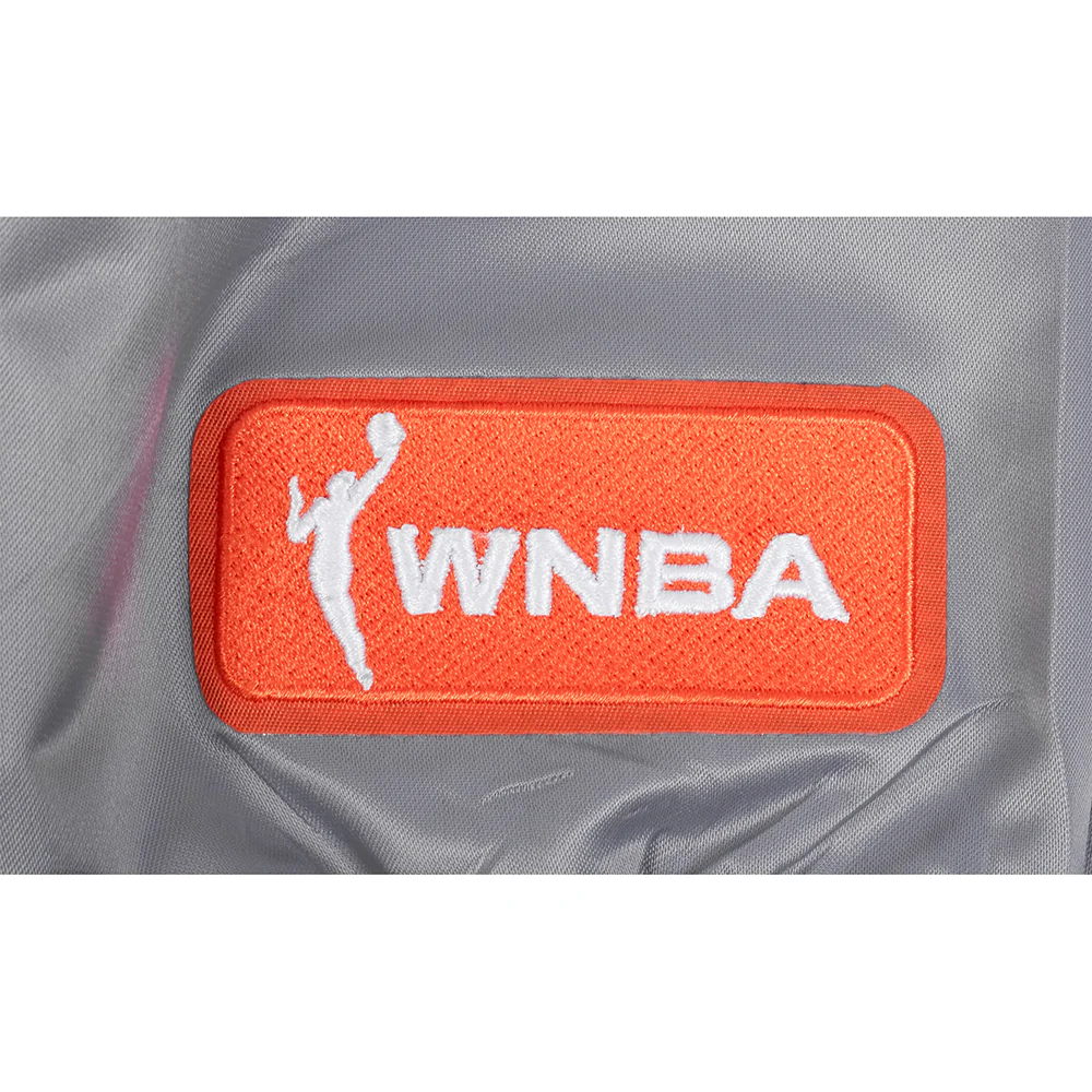 WNBA NEW YORK LIBERTY CLASSIC CHENILLE MEN'S SATIN JACKET (GRAY) - Image 9