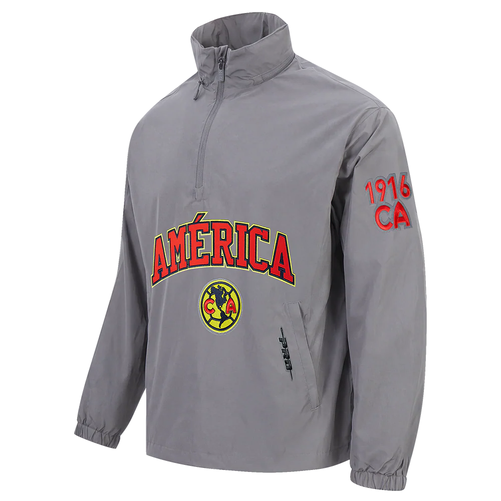 LIGA MX CLUB AMERICA PRE GAME MEN'S JACKET (GRAY) - Image 3