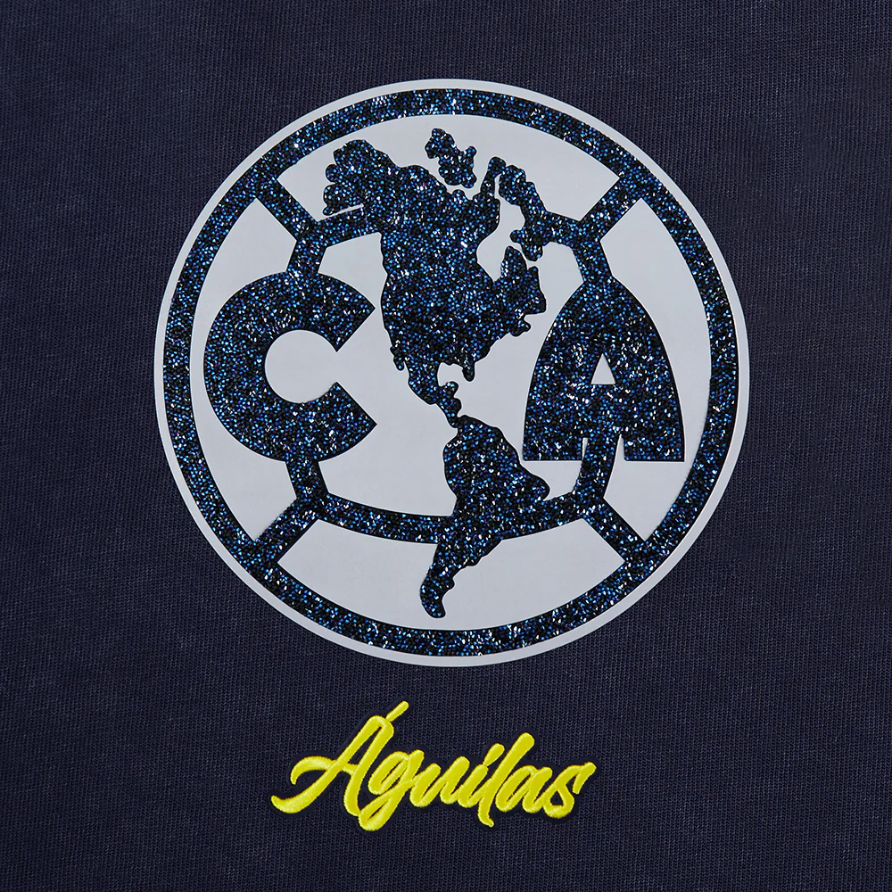 LIGA MX CLUB AMERICA TEAM CRYSTALLINE WOMEN'S S/S BOXY TEE (WASHED MIDNIGHT NAVY) - Image 6
