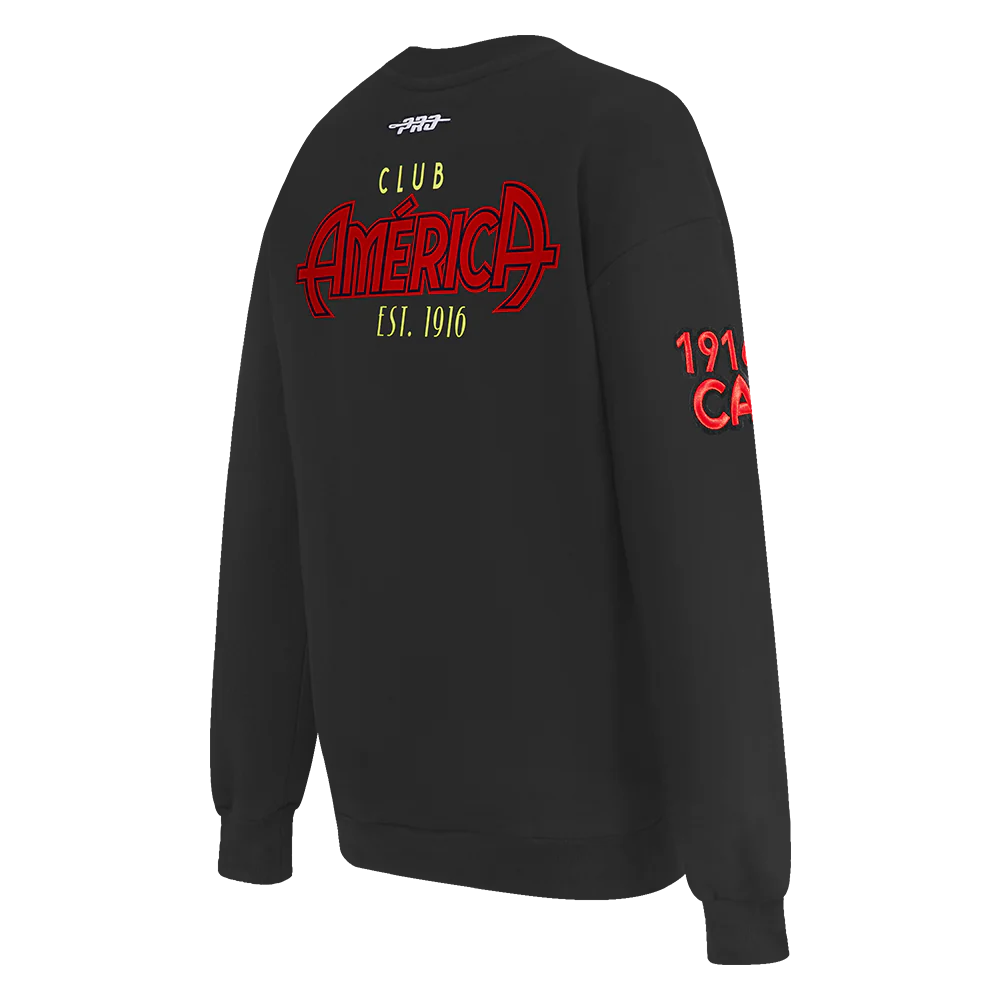LIGA MX CLUB AMERICA PARADISE WOMEN'S CREWNECK SWEATSHIRT (BLACK) - Image 4